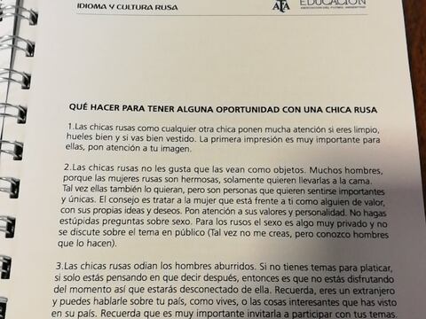 Polémica en Argentina por 'manual' para seducir rusas