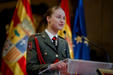 Princesa Leonor conmueve con un discurso a cinco semanas de terminar su formación militar