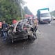 Cuatro heridos por un aparatoso siniestro de tránsito en el sur de Quito