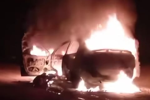 Asesinan y queman dentro de su vehículo a un expolicía en Junín 