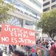 Niñas del caso mecheros llegaron a la Corte Constitucional en segundo día de protestas, en Quito 