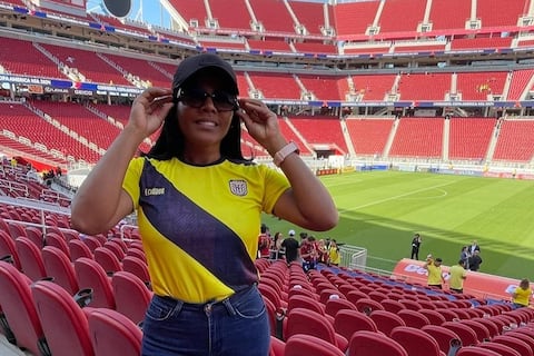 Hellen Quiñónez presente en el partido de Ecuador y Argentina en la Copa América: “me la gocé, disfruté, reí y también sufrí”