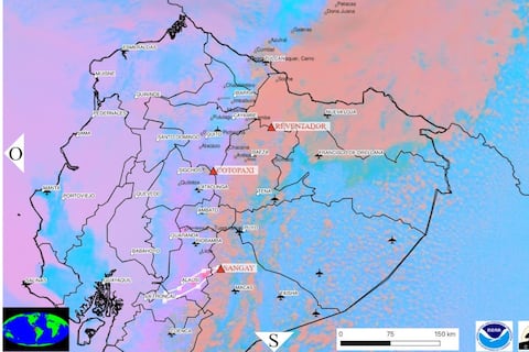 Instituto Geofísico alerta posible caída de ceniza del volcán Sangay en Chimborazo, Cañar y Guayas