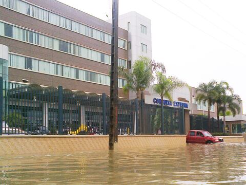 Zonas de Babahoyo inundadas ayer en ocho horas de intensa lluvia