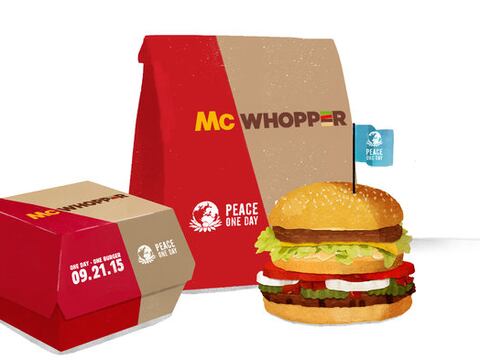 Burger King le propone a McDonald's crear una ‘hamburguesa de la paz’