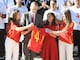 Los reyes de España recibieron personalmente a la selección española para celebrar el triunfo en la Eurocopa