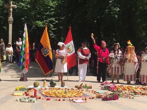El Parque El Retiro en Madrid acogió la celebración del Inti Raymi