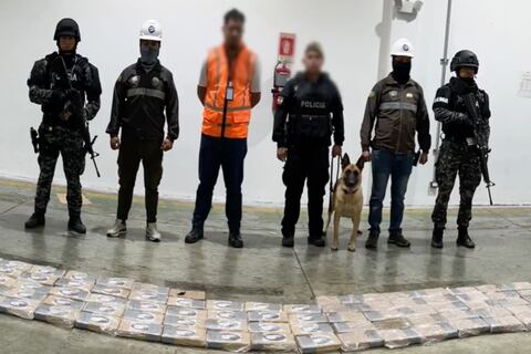 Cocaína que tenía como destino Panamá fue encontrada en contenedor en Progreso, Guayas