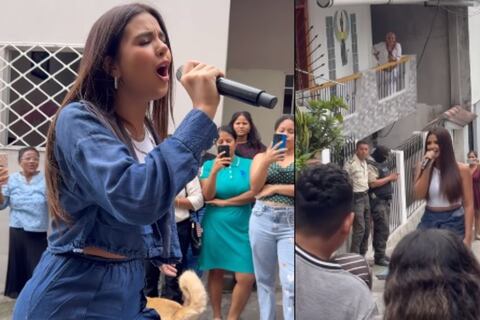 Dayanara sorprendió a fanáticas por el Día de la Madre: ofreció una serenata en un barrio de Guayaquil