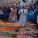 Flores, cal y granos secos, entre los elementos para la procesión del Corpus Christi, este domingo en Quito