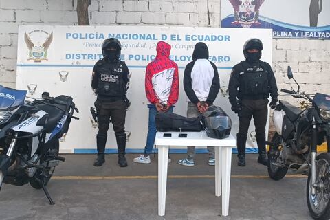 Presuntos miembros de Los Lobos fueron detenidos por supuesta extorsión en el sur de Quito