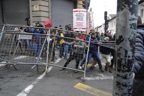 Hubo pocos incidentes en protestas sindicalistas antigobierno 