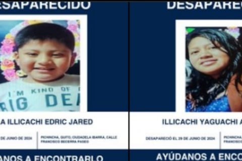 Ana Luisa Illicachi y Jared Balla fueron reportados como desaparecidos en el sur de Quito