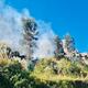 Zona boscosa se quemó la tarde de este jueves en el sur de Quito