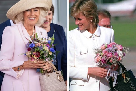 La reina Camila luce su nuevo bolso favorito: el modelo Dior creado en honor a Diana de Gales