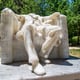 El calor derrite la cabeza de una estatua de Abraham Lincoln en Washington