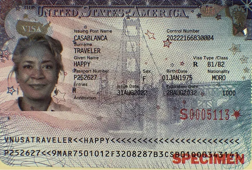 Esta es la nueva apariencia de las visas estadounidenses. Foto: CBP