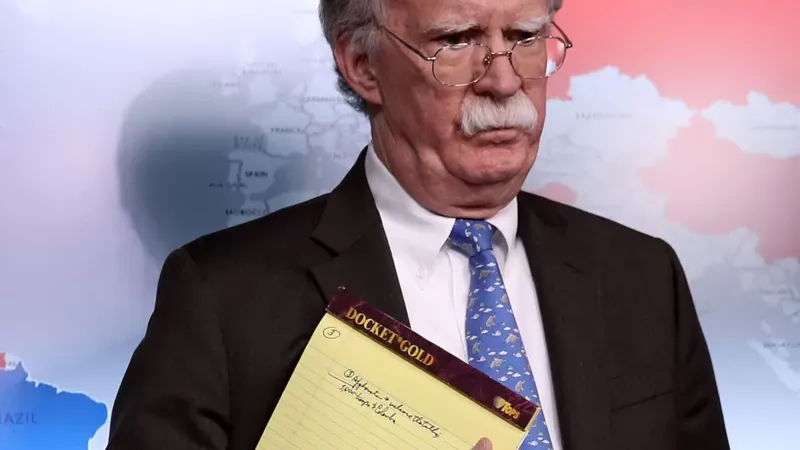 GETTY IMAGES John Bolton siendo asesor de Seguridad Nacional de la Casa Blanca fue una pieza clave para la campaña de "máxima presión" sobre el gobierno de Maduro.