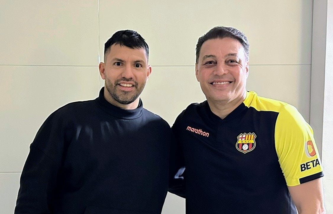 Sergio ‘Kun’ Agüero ya se encuentra en Guayaquil para la Cena y Noche Amarilla del Barcelona SC