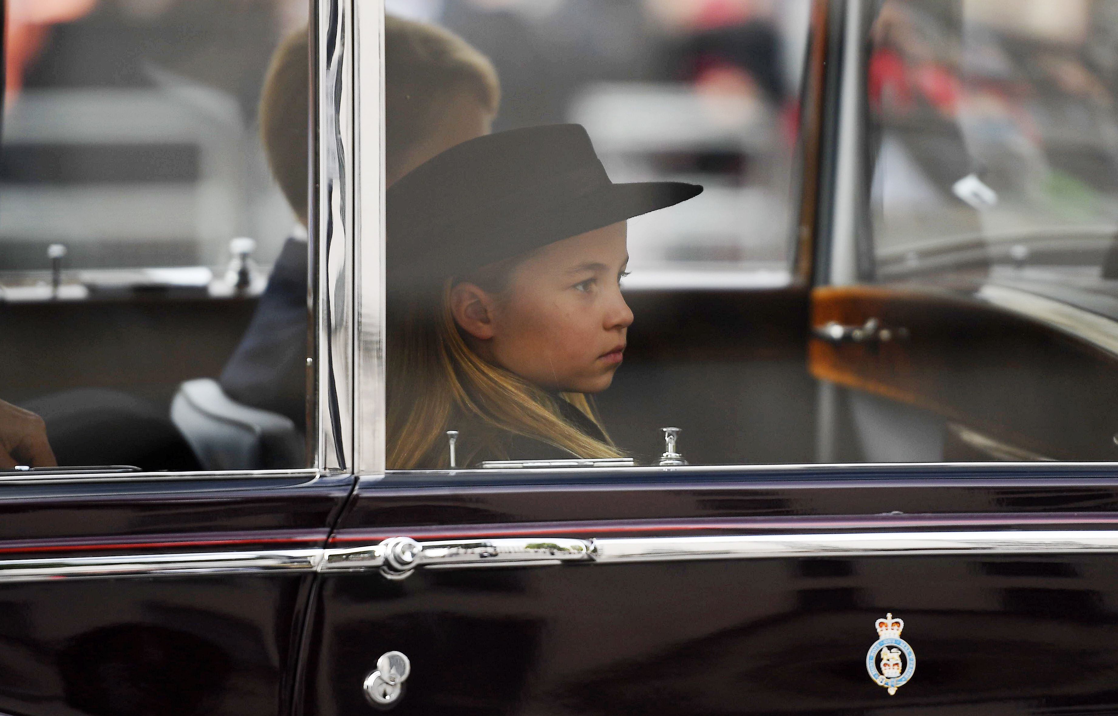 La princesa Carlota de Gran Bretaña durante el cortejo fúnebre de Estado de la reina Isabel II en Londres, Gran Bretaña, el 19 de septiembre de 2022.