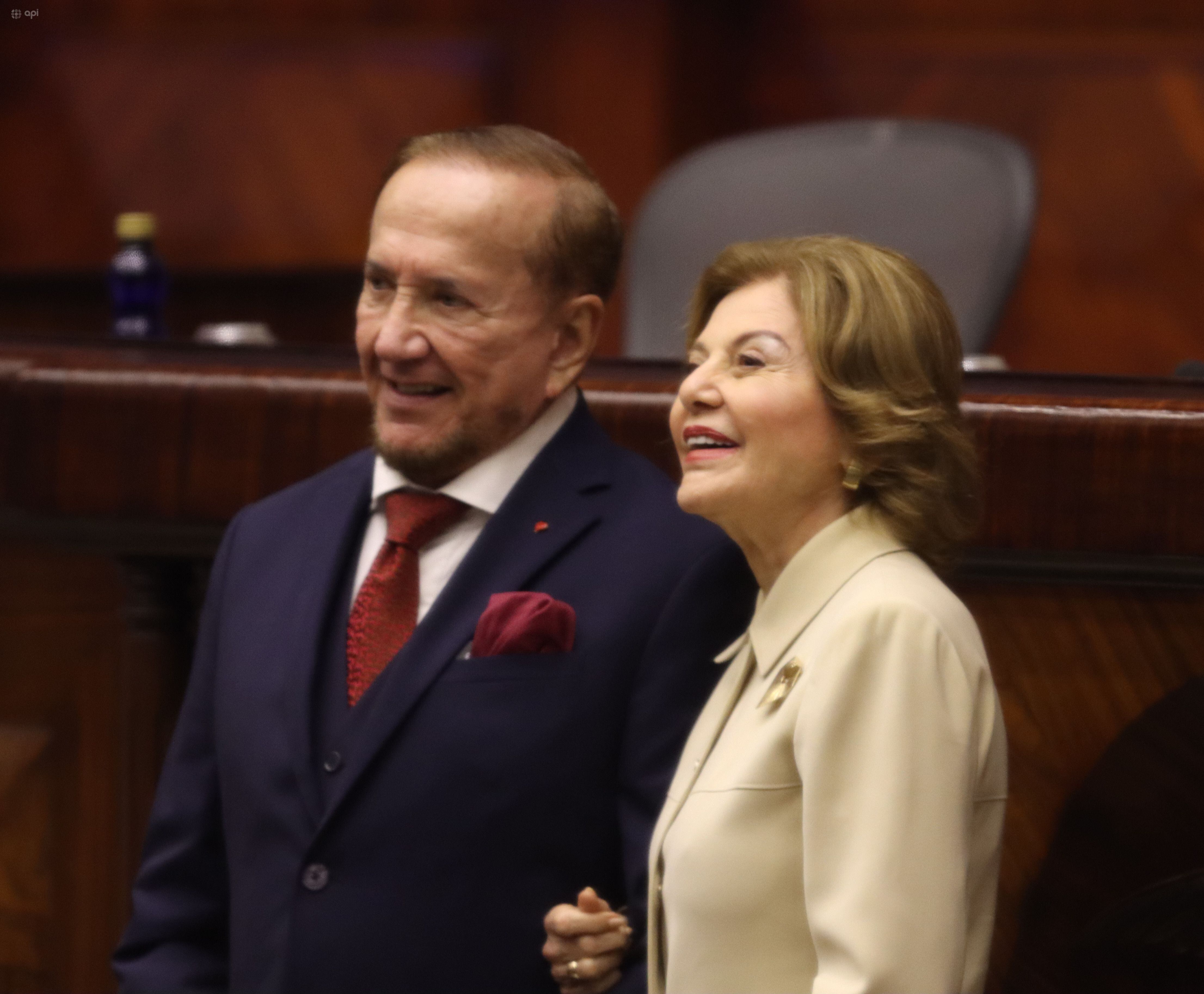 La empresaria Isabel Noboa Pontón en el acto de posesión presidencial de su sobrino Daniel Noboa Azín. 