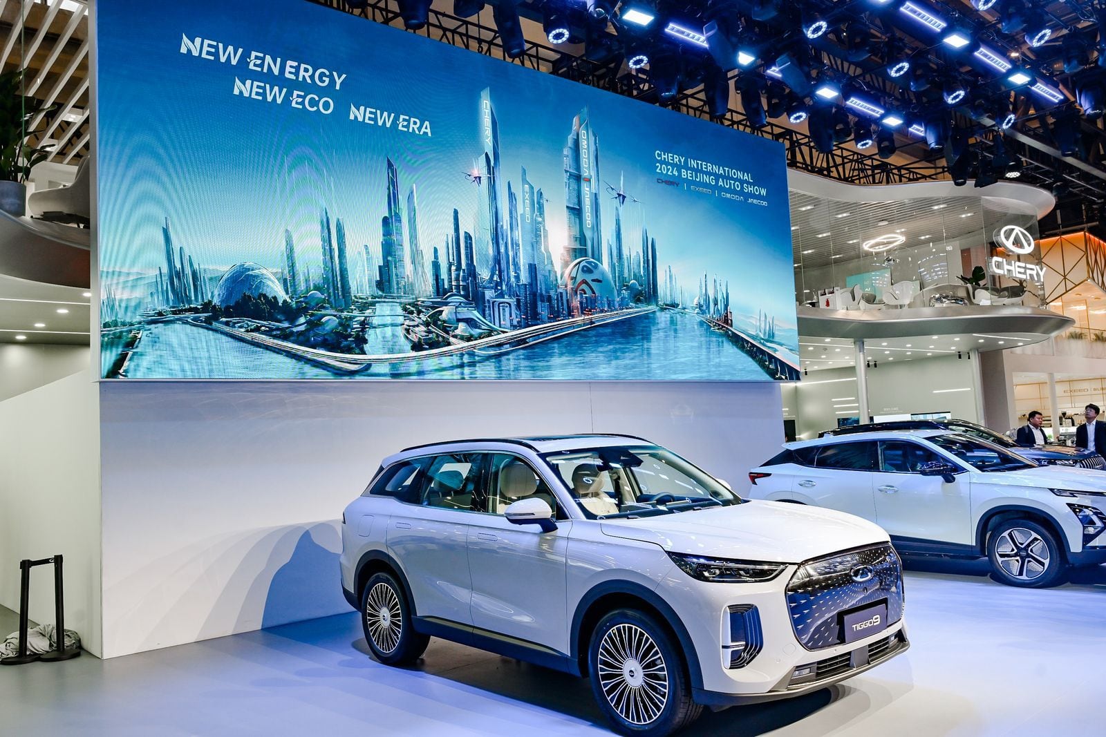 El Beijing Auto Show presentó nuevos carros eléctricos con mayor conectividad, el Tiggo 9 PHEV de Chery fue una de las mayores novedades