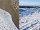 Olas del mar se congelan en Tierra del Fuego por frío extremo en Argentina